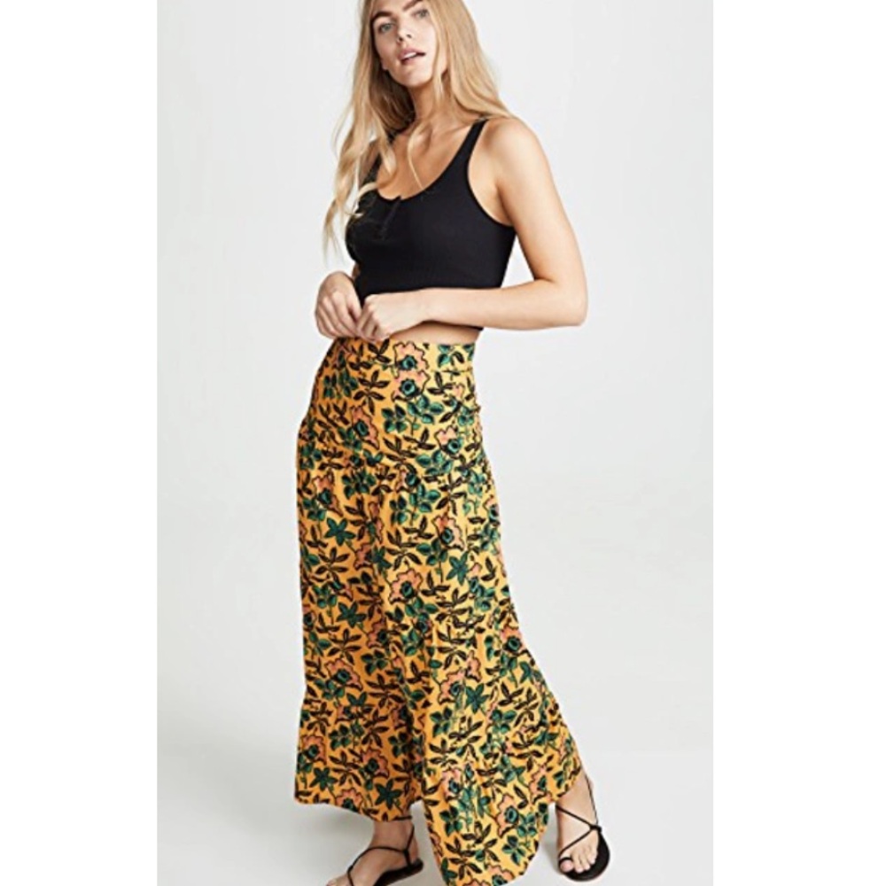 Scotch & Soda Yellow Floral Maxi Skirt - Picture 2 of 10